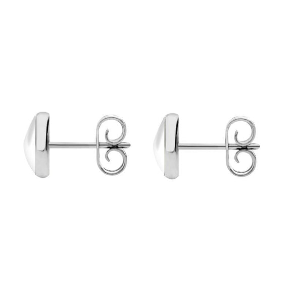 Sterling Silver Bauxite 6mm Classic Medium Round Stud Earrings, E003