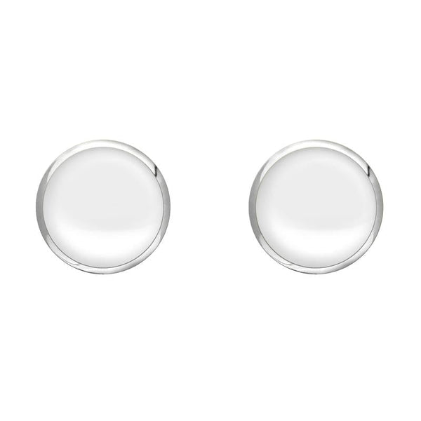 Sterling Silver Bauxite 6mm Classic Medium Round Stud Earrings, E003