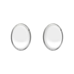 Sterling Silver Bauxite Classic Small Oval Stud Earrings, E005