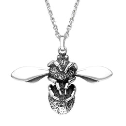 Sterling Silver Blue John Stone Set Body Bee Necklace