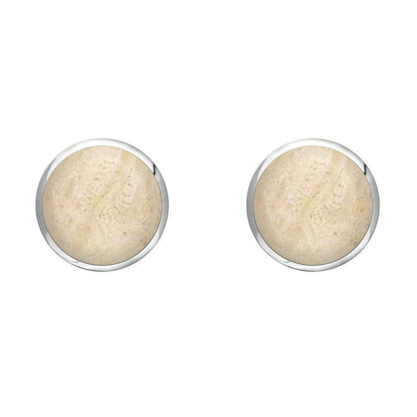 Sterling Silver Coquina 6mm Classic Medium Round Stud Earrings, E003