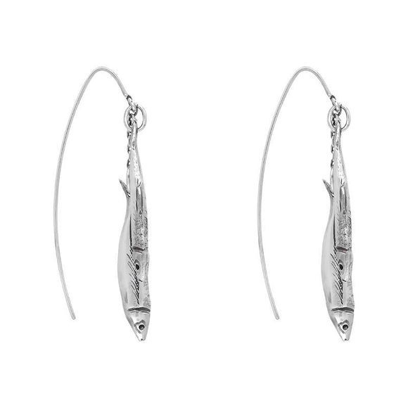 Sterling Silver Emma Stothard Silver Darling Double Drop Hook Earrings, E2581_2