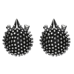 Sterling Silver Hedgehog Stud Earrings