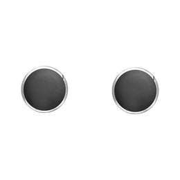 Sterling Silver Hematite 4mm Classic Small Round Stud Earrings, E001