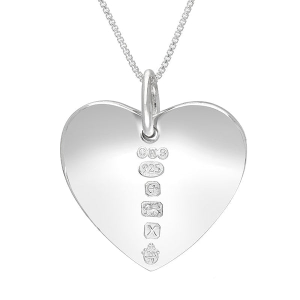 Sterling Silver Jubilee Hallmark Collection Polished Heart Pendant Necklace, P3636_JFH