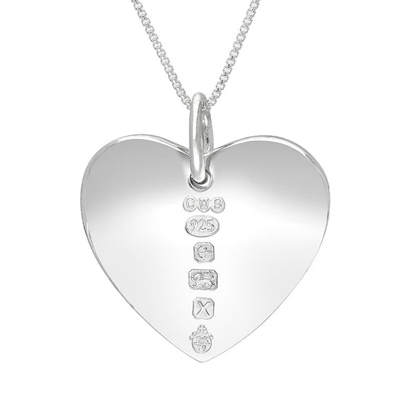 Sterling Silver Jubilee Hallmark Collection Polished Heart Pendant Necklace, P3636_JFH