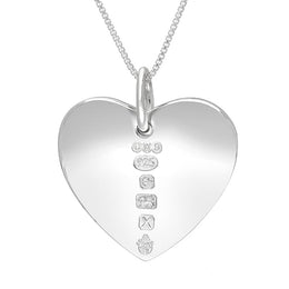 Sterling Silver Jubilee Hallmark Collection Polished Heart Pendant Necklace, P3636_JFH