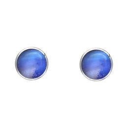 Sterling Silver Moonstone 4mm Classic Small Round Stud Earrings, E001