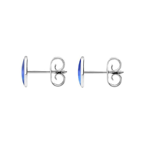 Sterling Silver Moonstone 7 x 5mm Classic Small Oval Stud Earrings, E005