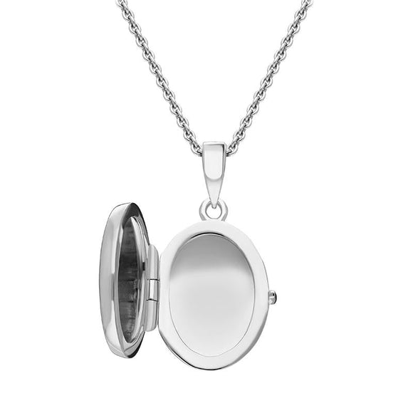 Sterling Silver Small Oval Keepsake Locket P3519
