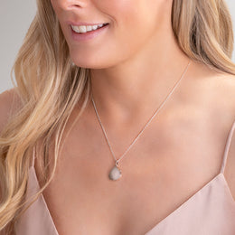 Sterling Silver Tear Drop Keepsake Locket, P2636C