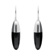 Sterling Silver Whitby Jet Dropper Two Piece Set
