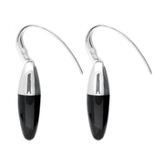 Sterling Silver Whitby Jet Dropper Two Piece Set