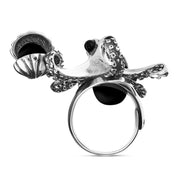 Sterling Silver Whitby Jet Octopus Ring R1213_3