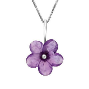 Sterling Silver Amethyst Tuberose Desert Rose Necklace, P2858.