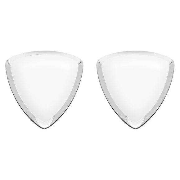Sterling Silver Bauxite Curved Triangle Stud Earrings, E203