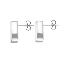 Sterling Silver Bauxite Dinky Barrel Stud Earrings E280