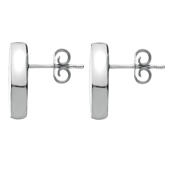 Sterling Silver Bauxite Dinky Diamond Shaped Stud Earrings E282