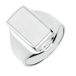 Sterling Silver Bauxite Micro Oblong Ring R221