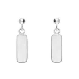 Sterling Silver Bauxite Oblong Drop Earrings E226