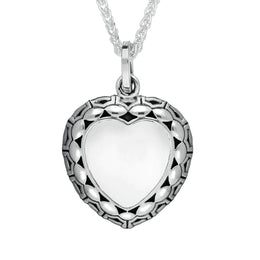 Sterling Silver Bauxite Oxidised Heart Necklace P2557