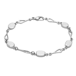 Sterling Silver Bauxite Spoon Link Bracelet, B231