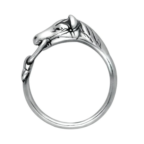 Sterling Silver Horse Rein Ring. R133.