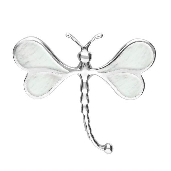 Sterling Silver Mother of Pearl Dragonfly Brooch. M268.