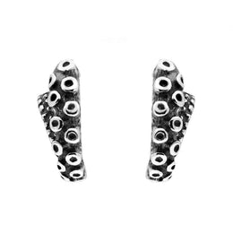 Sterling Silver Tentacle Curl Stud Earrings E2461