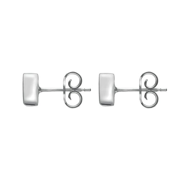 Sterling Silver Turquoise Dinky Triangle Stud Earrings. E035.