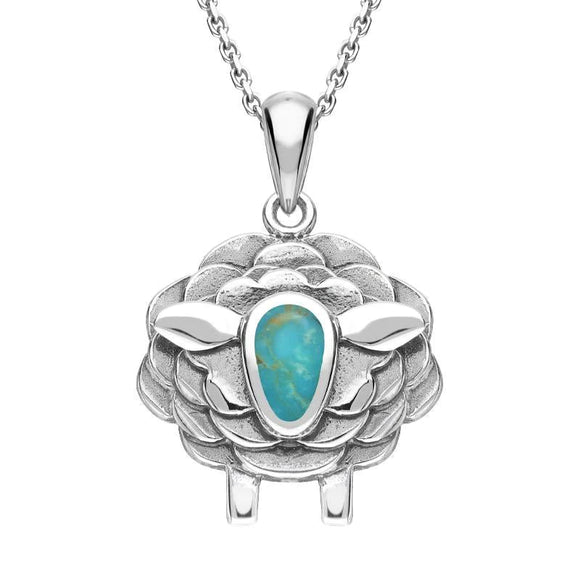 Sterling Silver Turquoise Sheep Necklace P3508
