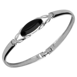 Sterling Silver Whitby Jet Celtic Twist Piece Set S011_5