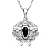 Sterling Silver Whitby Jet Sheep Necklace P3508