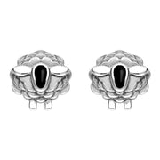 Sterling Silver Whitby Jet Sheep Stud Earrings E2530