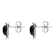 Sterling Silver Whitby Jet Bird Stud Earrings E2436