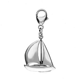 00057452 C W Sellors Sterling Silver Regatta Sail Boat Clip Charm, G567.