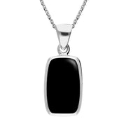 Sterling Silver Whitby Jet Dinky Barrel Necklace P453