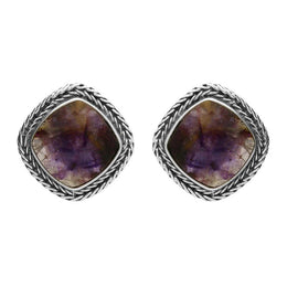 silver blue john foxtail large cushion stud earrings e1840 00114453