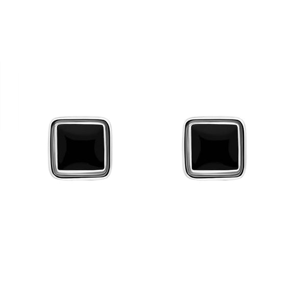 sterling-silver-Whitby-Jet-8mm-square-stud-Earrings-E204