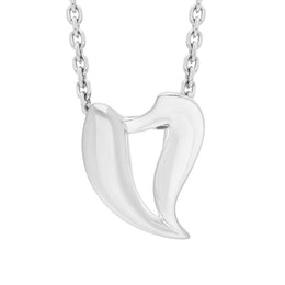 Sterling Silver Abstract Heart Necklace