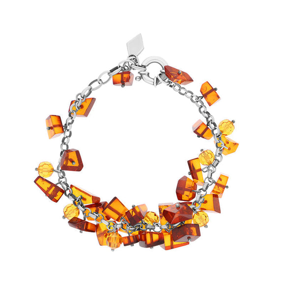 Sterling Silver Amber Chunky Bracelet D BUNQ0000027