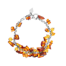Sterling Silver Amber Chunky Bracelet D BUNQ0000027
