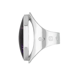 Sterling Silver Blue John Jubilee Hallmark Collection Large Oval Ring. R013_JFH_3