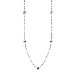 Sterling Silver Blue John Star Link Disc Chain Necklace, N744_2.