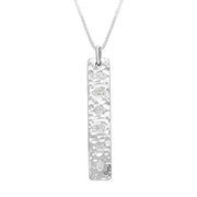 Sterling Silver Jubilee Hallmark Collection Hammered Ingot Pendant Necklace, P3632_JFH