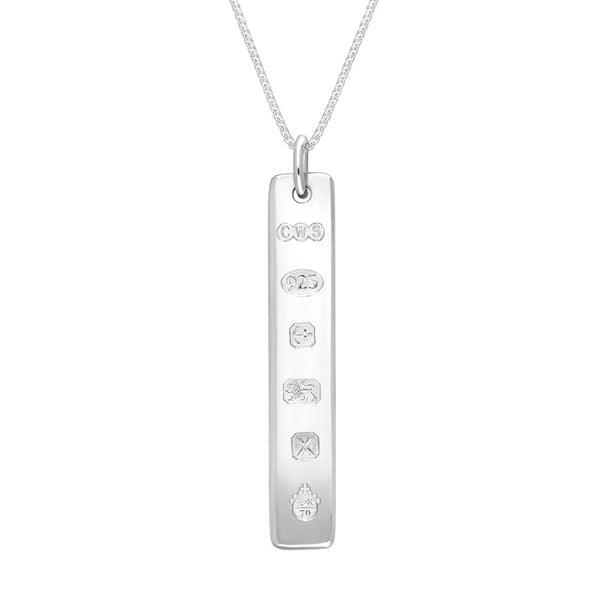 Sterling Silver Jubilee Hallmark Collection Polished Ingot Pendant Necklace, P3633_JFH