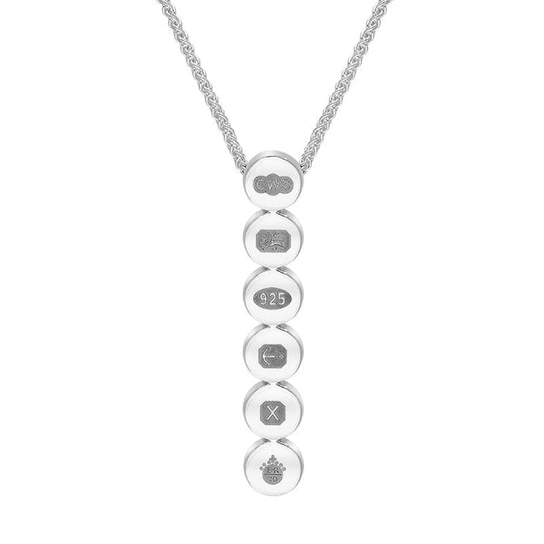Sterling Silver Jubilee Hallmark Collection Round Disc Pendant Necklace, N1144_JFH