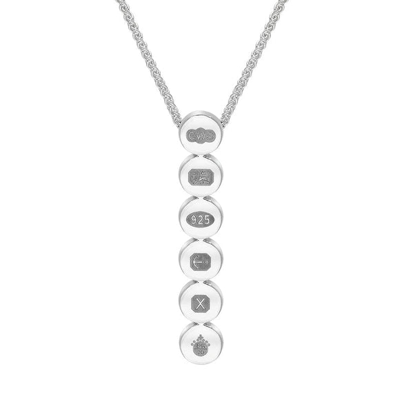 Sterling Silver Jubilee Hallmark Collection Round Disc Pendant Necklace, N1144_JFH