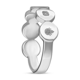 Sterling Silver Queen's Jubilee Hallmark Round Disc Ring D