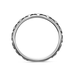 Sterling Silver Stepping Stones Patterned Stacking Ring, R620_3